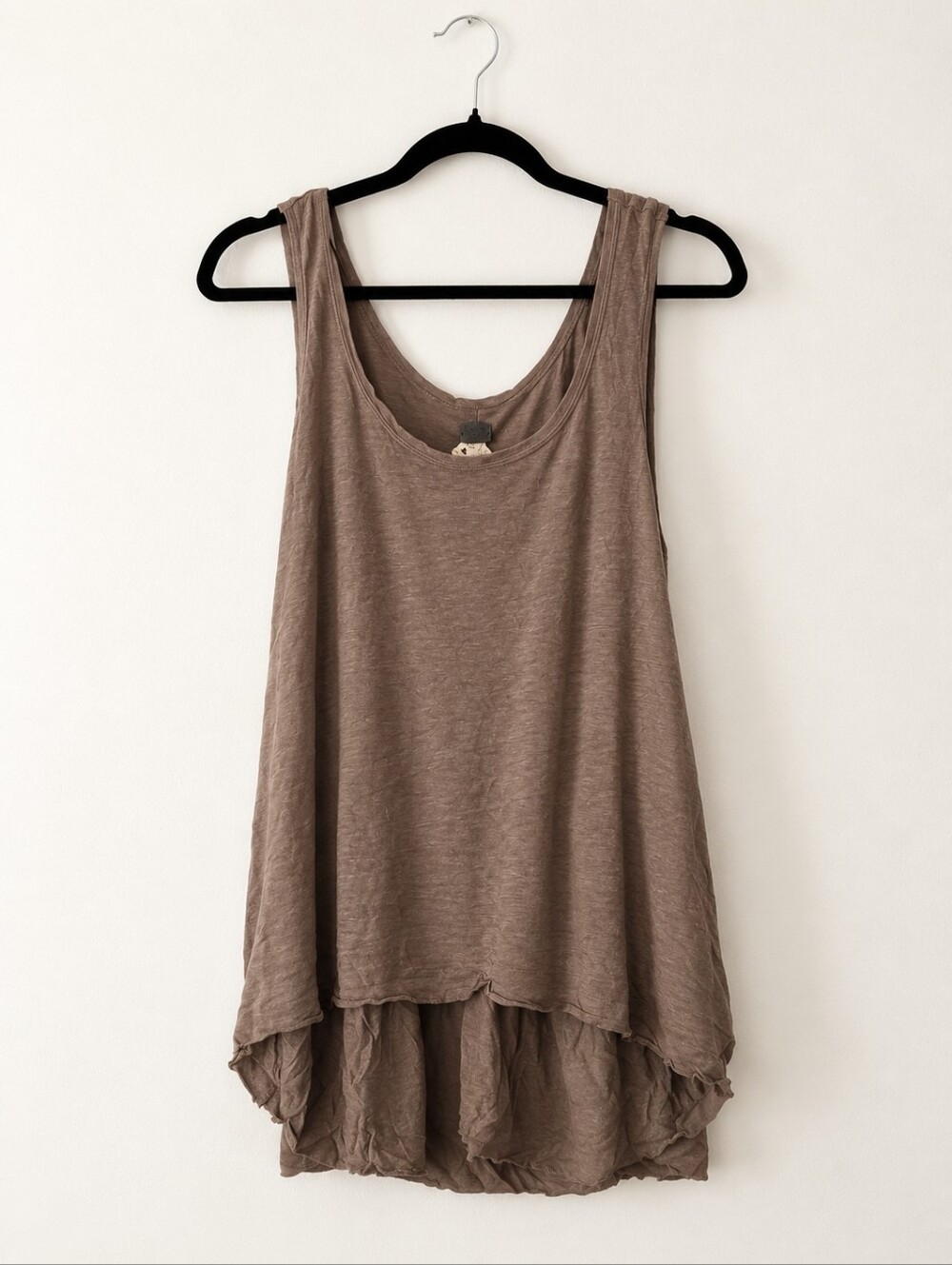 We The Free by Free People Taupe High-Low Tank